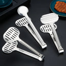 Axyaa Stainless Steel Food Tongs for BBQ Steak Bread & Kitchen Cooking