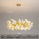 Axyaa Floral Ceramic Chandelier LED Pendant Lamp Luxury Home Lighting