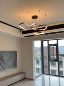 Axyaa Minimalist Nordic LED Chandelier for Modern Living Room