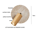 Axyaa Wabi Sabi LED Wall Lamp Sconce Pull Chain Switch Wood Rotate Mirror Light