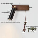 Axyaa Wabi Sabi Black Travertine Stone LED Wall Lamp Hose Adjustable Arandela