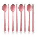 Axyaa Silicone Cutlery Set with Colorful Korean Chopsticks & Spoon