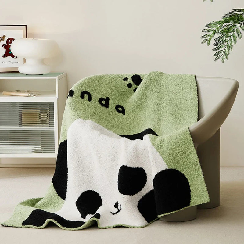 Axyaa Ultra Soft Plush Animal Blanket – Zebra Panda Tomatoes Throw 51x63"