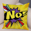 Axyaa Letters Print POP ART Pillowcase - Home Decor Cushion Cover