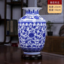 Axyaa Blue & White Ceramic Vase - Thin Bodied Porcelain Classical Ornaments