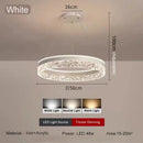 Axyaa Circle Chandelier Crystal Pendant Lamp, Postmodern Minimalist Living Room Lighting