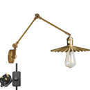Axyaa Copper Arm LED Wall Sconce Pull Chain Switch Nordic Luminaria