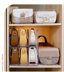 Axyaa Handbag Divider Shelf: Wardrobe Storage Rack for Bags - Cabinet Organizer Display Case