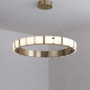 Axyaa Marble Hall Chandelier - Modern Italian Style Light Luxury Circular Living Room Villa Dining Room Pendant Lights