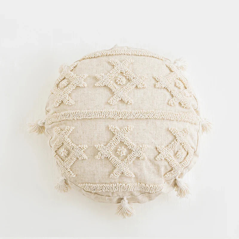 Axyaa Tufted Tassels Cushion Cover for Home Decor in Living Room Bedroom Sofa
