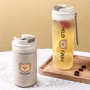 Axyaa Clear Plastic Water Bottle With Rope - Leak Proof Portable Sport Cup