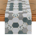 Axyaa Geometric Line Cube Table Runner - Farmhouse & Wedding Party Decor