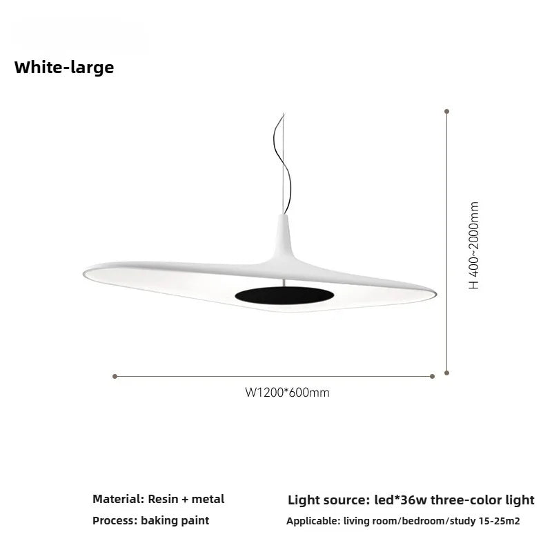 Axyaa Nordic LED Pendant Lamp for Dining Room, Modern Resin Suspend Light