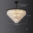 Axyaa Crystal Chandelier Ceiling Lamp for Modern Dining Room Decor