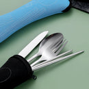 Axyaa Stainless Steel Cutlery Set - Knife, Fork, Spoon, Chopsticks