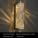 Axyaa Sparkling Crystal LED Wall Lamp in Gold/Chrome for Living Room, Bedroom, Study Hallway