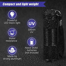 Axya 395nm Blacklight UV Mini Flashlight for Pet Urine Detection & Bed Bug Inspection