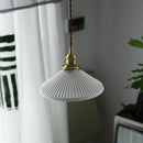 Axyaa Ceramic LED Pendant Light: Minimalist Loft Coffee Shop Illumination