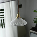 Axyaa White Ceramic LED Pendant Lights: Minimalist Loft Illumination