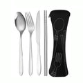 Axyaa Stainless Steel Cutlery Set - Knife, Fork, Spoon, Chopsticks