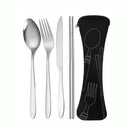 Axyaa Stainless Steel Cutlery Set - Knife, Fork, Spoon, Chopsticks