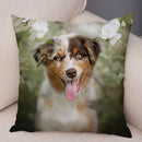 Axyaa Australian Shepherd Pillow Cover - Cute Dog Animal Cushion