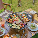 Axyaa Multifunction Outdoor Grill Pan, Non-Stick Camping Cookware & Saucepan