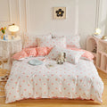 Axyaa Strawberry Double Sheet Bedding Set: Queen/King Size Comforter & Duvet Cover