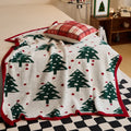 Axyaa Snowflake Houndstooth Christmas Blanket 51x63in Warm Microfiber Throw for Home