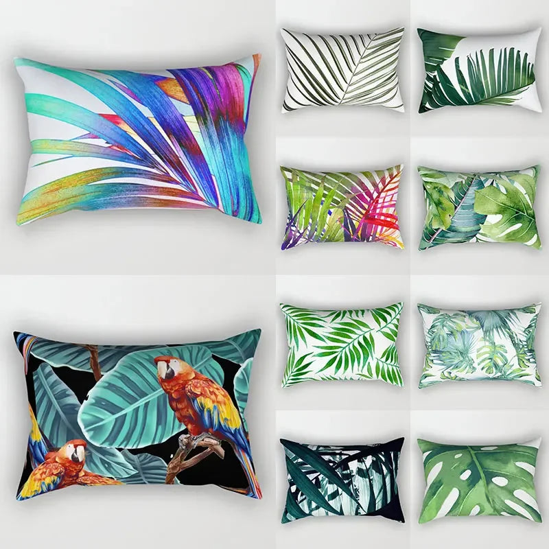 Axyaa Bohemian Plant Leaf Pillowcase for Home Decor 30*50