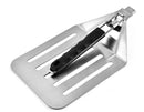 Axya 58cm Aluminum Pizza Peel Shovel with Wood Handle in Silver