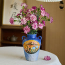 Axyaa Hand-Painted Window Hydroponic Flower Vase for Living Room Entrance