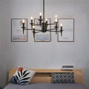 Axya Simple LED Candle Chandelier Iron Art Pendant Light for Living Room Kitchen.