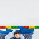 Axyaa 3D Blocks Kids Room School Decor PVC Wall Sticker DIY Vinyl