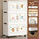 Axyaa 70cm Cartoon Foldable Storage Box with Rolling Wheels, Organization Solution for Home