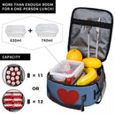 Axyaa Stitch Insulated Lunch Bag: Portable Thermal Cooler for School & Office