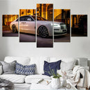 Axyaa 5-Piece Black Badge Ghost Cars Wall Art Canvas Poster for Home Decor