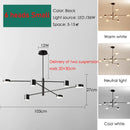 Axyaa Rotatable LED Chandelier in Gold/Black Finish for Home Decor