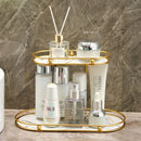 Axyaa Gold Vanity Organizer Shelf for Perfume, Makeup, and Cosmetics Storage