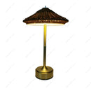 Axyaa Rattan LED Table Lamp: Rechargeable, Unique Design, Cordless, Night Light