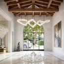 Axyaa Marble Chandelier: Spanish Marble Pendant Lights for Kitchen, Living Room, Loft