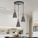 Axyaa Nordic Bar Wood Pendant Lights: Modern Aluminum Lamp Shade for Home Lighting