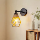Axyaa Woven Hemp Rope Iron Swing Arm Wall Lamp with E27 Base