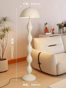 Axyaa Cream Wind Mushroom LED Floor Lamp for Modern Home Decor