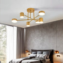 Axyaa Nordic LED Ceiling Light for Bedroom Living Room Study - Modern Wrought Iron Lighting