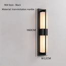 Axyaa Modern Chinese Style Marble Wall Lamp LED Light for Bedroom Living Room