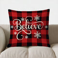 Axyaa Merry Plaid Pattern Pillow Cover for Sofa, Bedroom, Car