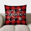 Axyaa Merry Plaid Pattern Pillow Cover for Sofa, Bedroom, Car