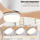 Axyaa Modern Ceiling Fan with Remote Control LED 20W 42/52 Inch White/Black/Wood Chandelier Fan
