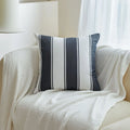 Axyaa Striped Cushion Cover 45x45cm - Hawthorn Red Ivory Polyester Pillow Cover